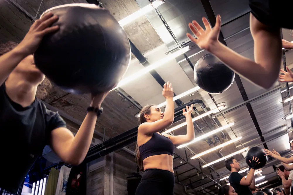 People in the gym.
